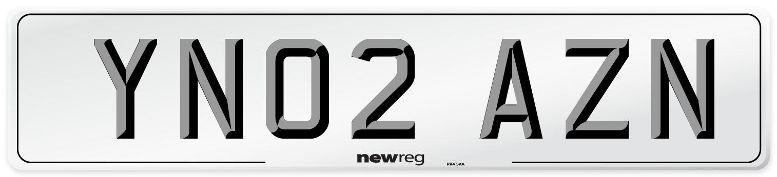 YN02 AZN Number Plate from New Reg